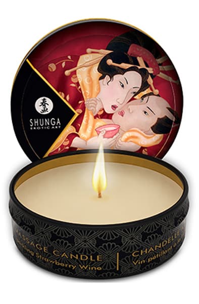 Shunga Erotic Art Massage Candle Sparkling Strawberry 30 ml