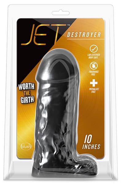 Jet Destroyer Carbon Metallic Black XL dildo
