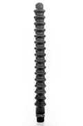 Miniatyrbillede 2 af 2: All Black Silicone Anal Douche SA07 Brusehoved