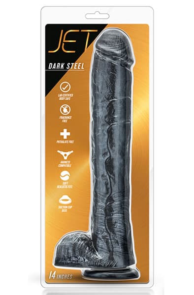 Jet Dark Steel Carbon Metallic Anal Dildo 35,5cm Anaalidildo