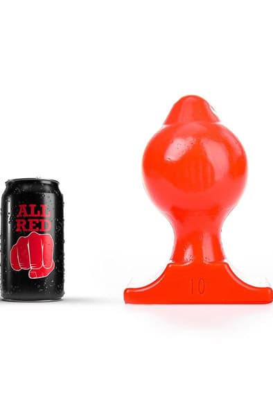 All Red Vinyl Anal Plug 17 cm Grovere analplugg
