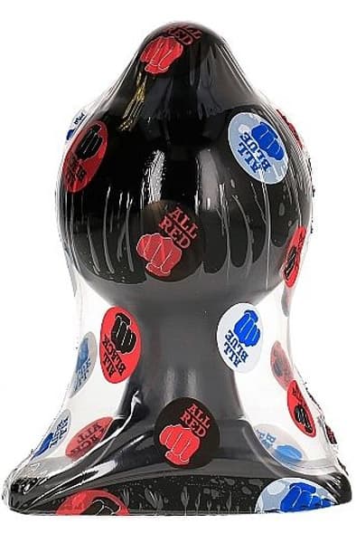 All Black Vinyl Anal Plug 17 cm Ekstra tyk analplug
