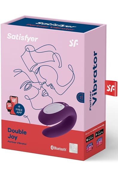 Satisfyer Double Joy Purple Appstyrt parvibrator