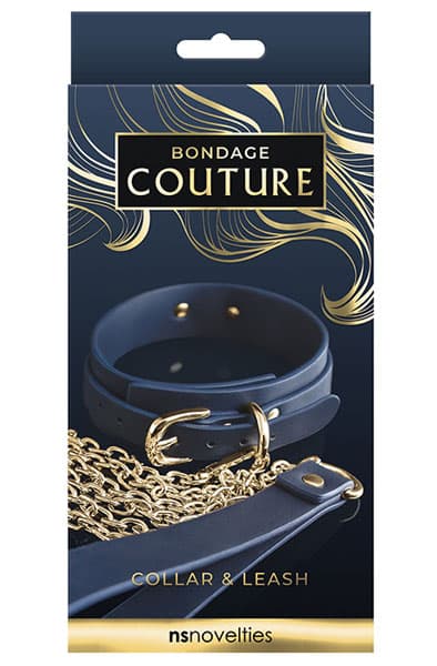 Bondage Couture Collar & Leash Blue