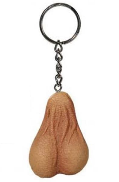 Out Of The Blue Metal Key Chain Testicle Nøglering