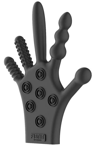 Fist-It Silicone Stimulation Glove Teksturert hanske for analstimulering