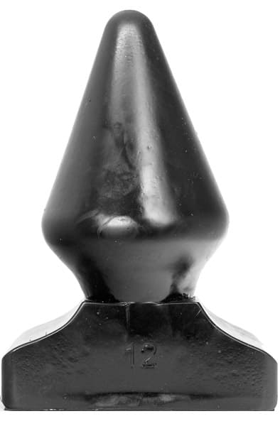 All Black Vinyl Anal Plug 23 cm Grovere analplugg