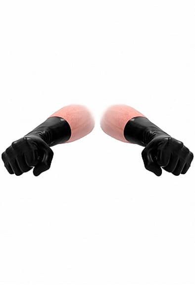 Fist It Latex Short Gloves Black Fisting hansker