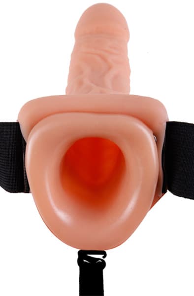 Pipedream Vibrating Hollow Strap-on 28cm Strap-on med sele