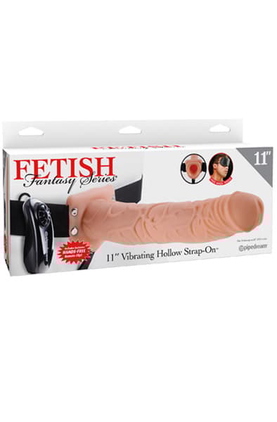 Pipedream Vibrating Hollow Strap-on 28cm Strap-on med sele