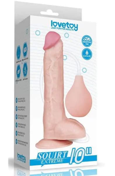 Lovetoy Squirt Extreme Dildo Flesh 25,5 cm Squirting dildo
