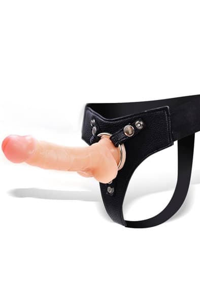 Mistress Elastic Strap-on Silicone Dildo 18 cm Strap-on valjailla