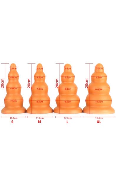 Gold Play Blob Large 20cm Ø9,5cm Grövre analplugg