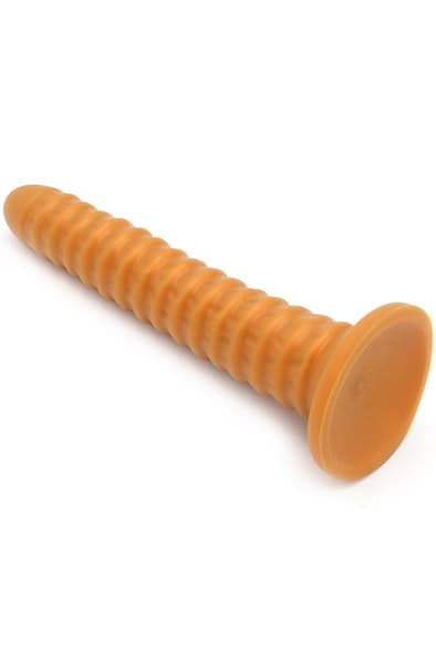 Gold Play Ribbed Small 25cm Ø4,5cm Anal dildo