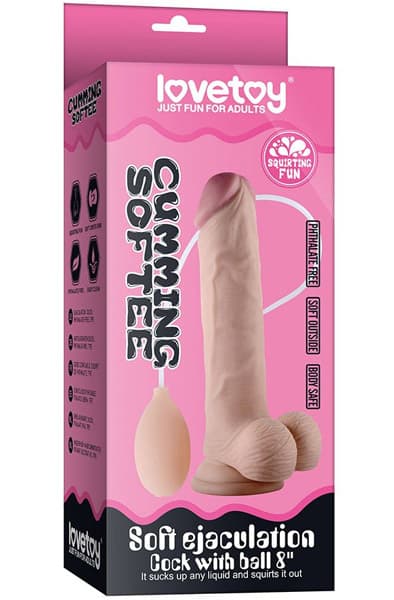 Lovetoy Soft Ejaculation Cock With Ball 17,5cm Sprutende dildo
