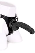 Miniatyrbillede 1 af 3: Kiotos COX Strap-On + Dildo Black 22cm Strap-on med sele