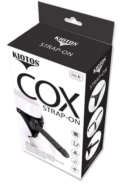Kiotos COX Strap-On + Dildo Black 23cm Strap-on med sele