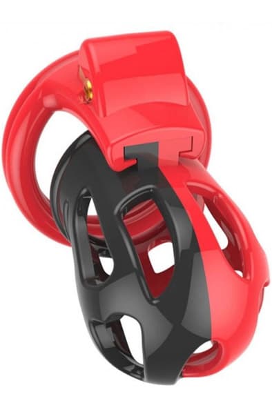Joker Chastity Cage Red-Black Kyskhedsbur