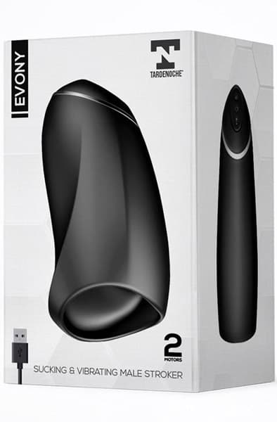 Evony Oral Sex Male Masturbator Suction & Vibration 2 Motors Masturbator