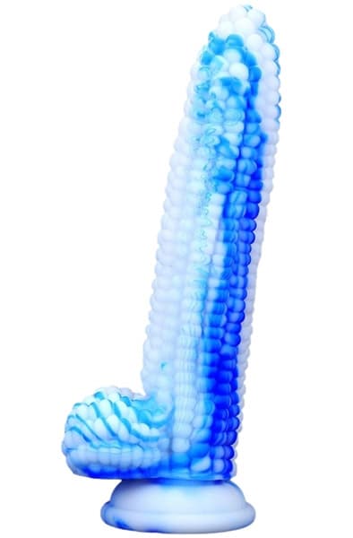 Dildo Corn Blue-White 20 cm Dragon dildo