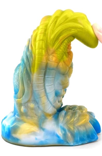 Rhegax Dildo Gold-Blue 20 cm Dragon dildo