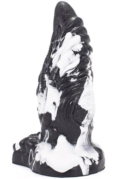 Rhegax Dildo Black-White 20 cm Dragon dildo