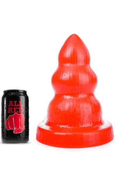All Red Triple Pleasure Medium XL Buttplug