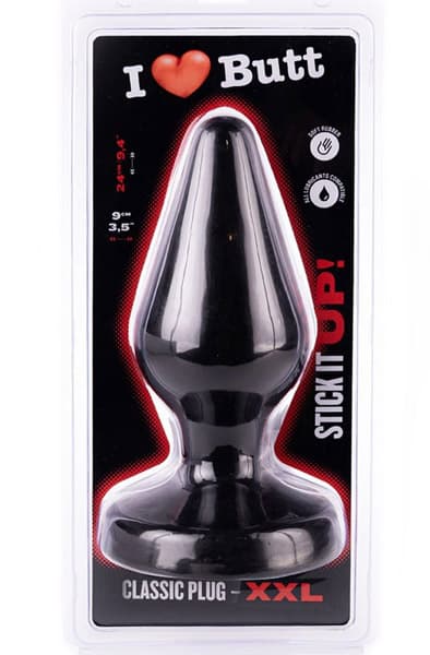 I Love Butt Classic Plug XXL Black 24cm Grovere analplugg