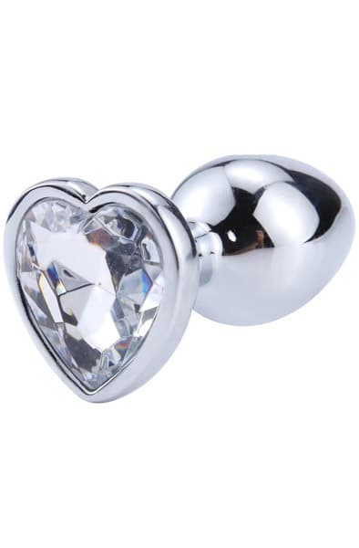 Heart White Anal Plug With Heart Jewel S Analplugg metall