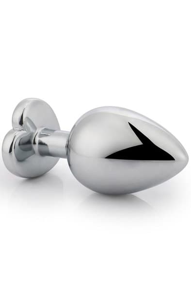 Red Scarlet Anal Plug With Heart Jewel L