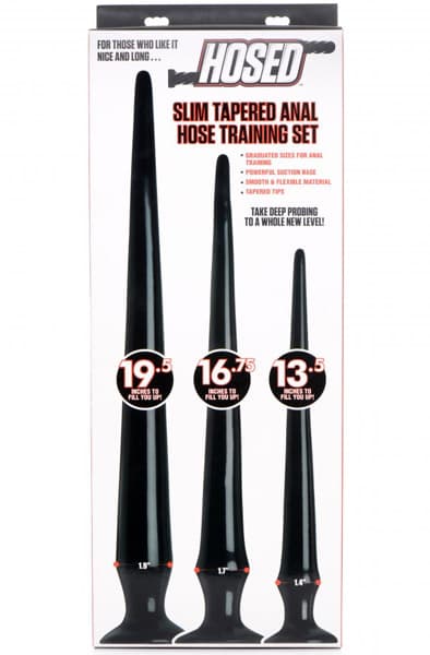 Hosed Extreme Silicone Anal Plug Training Set 34/42/49cm