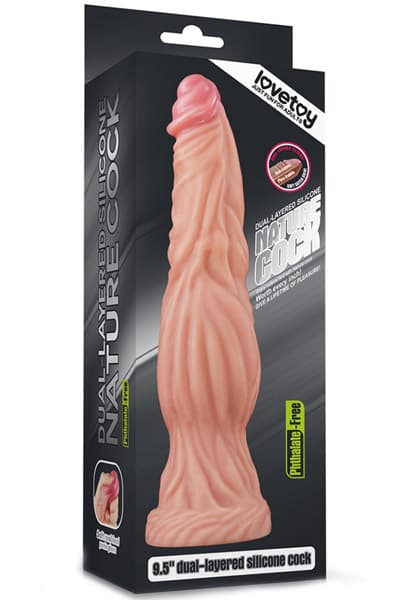 Dual-Layered Nature Cock Sillicone 24,5 cm Dildo