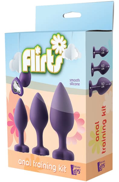 Flirts Anal Training Kit Gem Stone Purple Anaplugger pakke