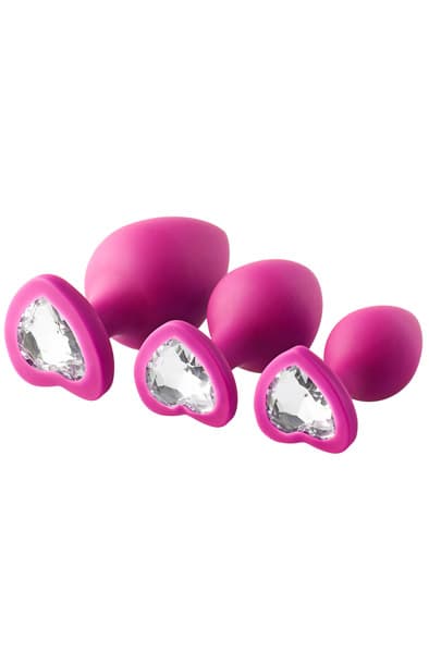 Flirts Anal Training Kit Gem Stone Pink Analkuler kit