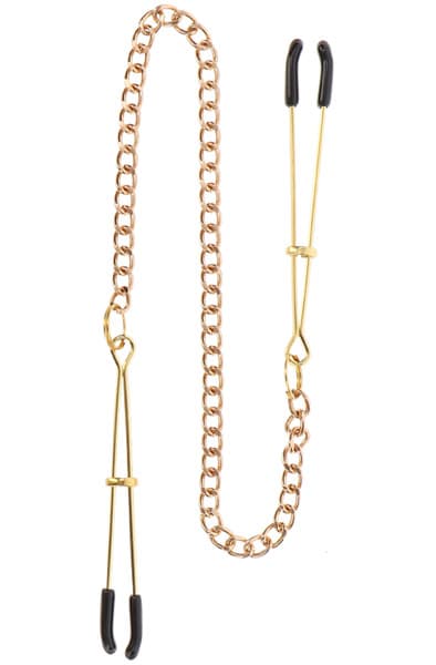 Taboom Tweezers With Chain Gold