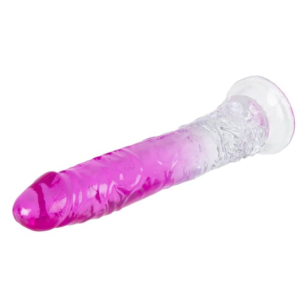 Dual Color Dildo 20 cm - Purple & Clear