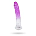 Miniatyrbilde 1 av 2: Dual Color Dildo 20 cm - Purple & Clear