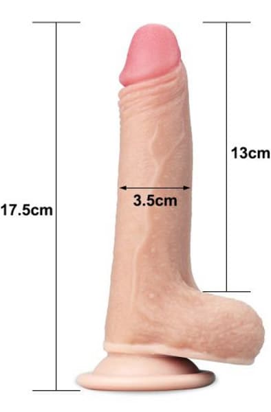 Sliding Skin Dual Layer Dildo 17,5cm Dildo