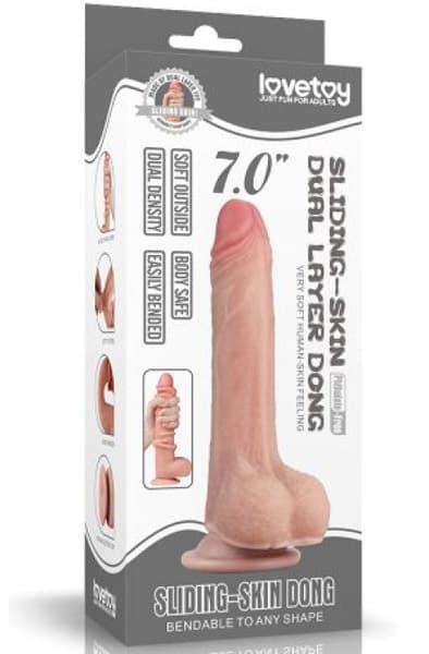 Sliding Skin Dual Layer Dildo 17,5cm Dildo