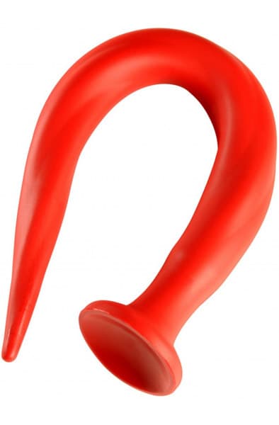Stretch Worm Long Dildo Red 50cm Ekstra lang analdildo