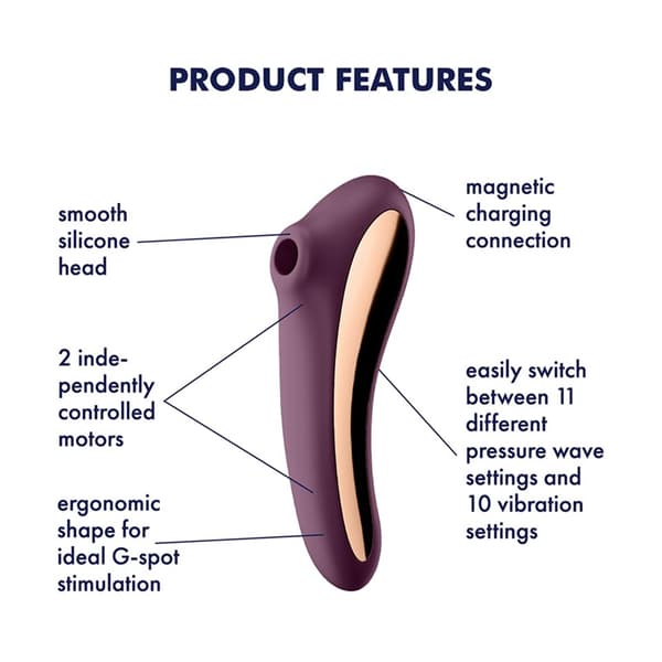 Satisfyer Dual Kiss - Wine Red