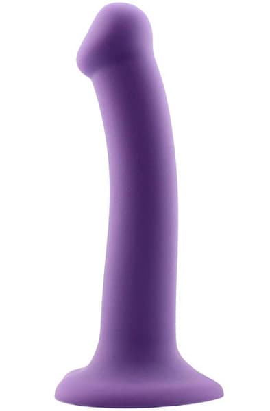 Bouncy Liquid Silicone Flexible Dildo Purple 18cm Dildo