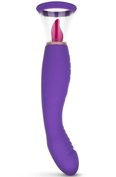 Pleasure Pump With G-Spot Vibrator Purple Vibrator
