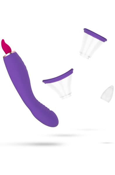 Pleasure Pump With G-Spot Vibrator Purple Vibrator