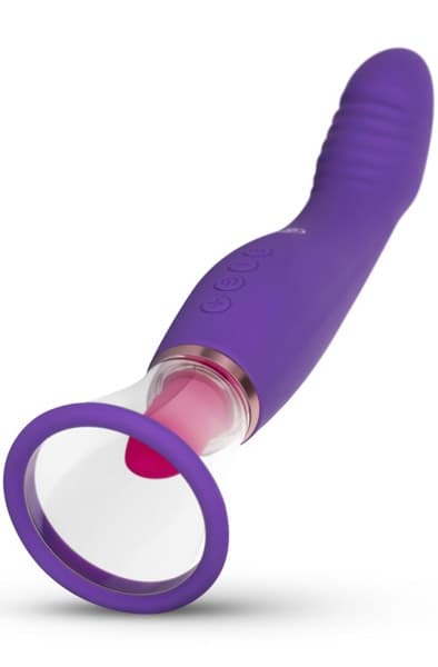 Pleasure Pump With G-Spot Vibrator Purple Vibrator