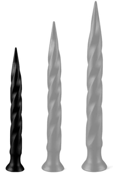 Long Tail Dildo Black 35 cm Ekstra lang analdildo