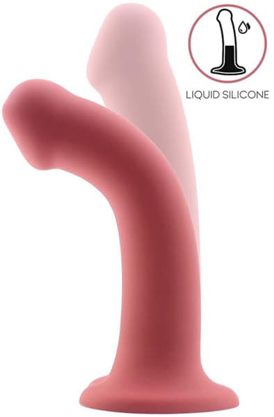 Bouncy Liquid Silicone Flexible Dildo Burgundy 18cm Dildo