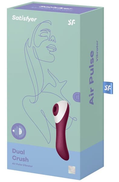 Satisfyer Dual Crush Red Lufttrykksvibrator