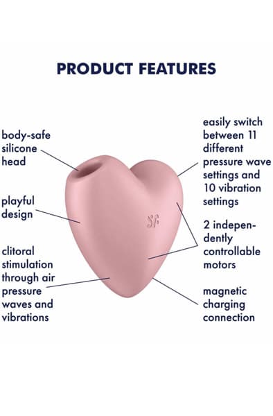 Satisfyer Cutie Heart Light Red Paineilmavibraattori