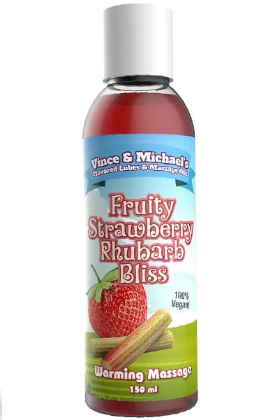 Fruity Strawberry Rhubarb Bliss Warming Massage 150ml Massageolie